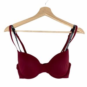 Victoria's Secret Bra Size 32D Maroon Underwire Bra